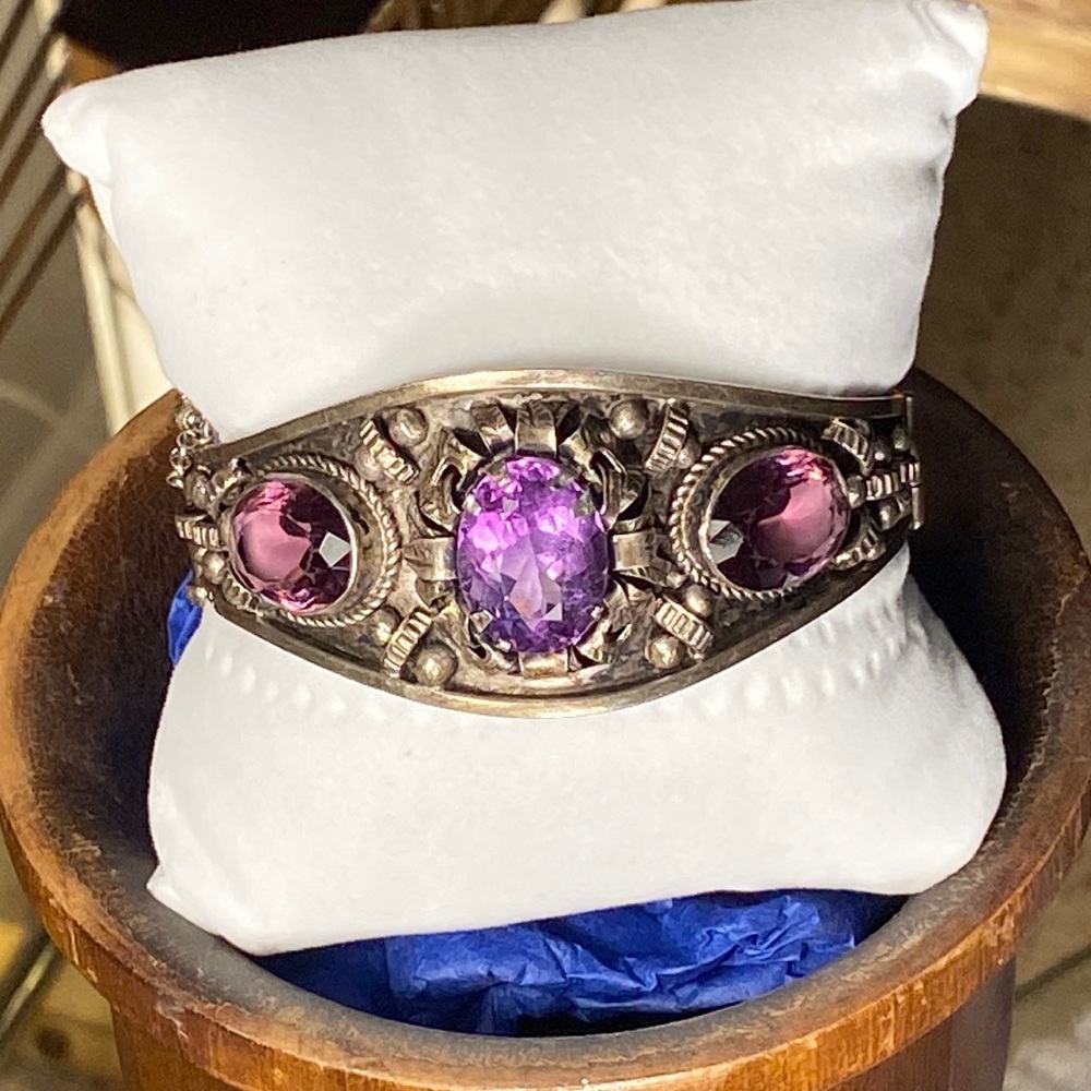 1930’s 800 Silver, Amethyst, by FIGLI DI VITTORIO FRANCONERI